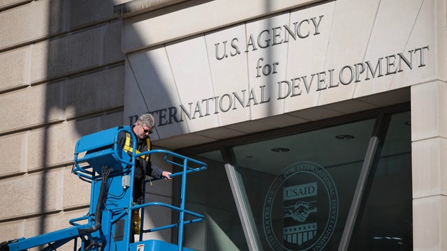 USAID Signage Is Covered Up At Their Washington Headquarters 