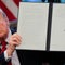 President Trump Signs Executive Orders In The Oval Office 